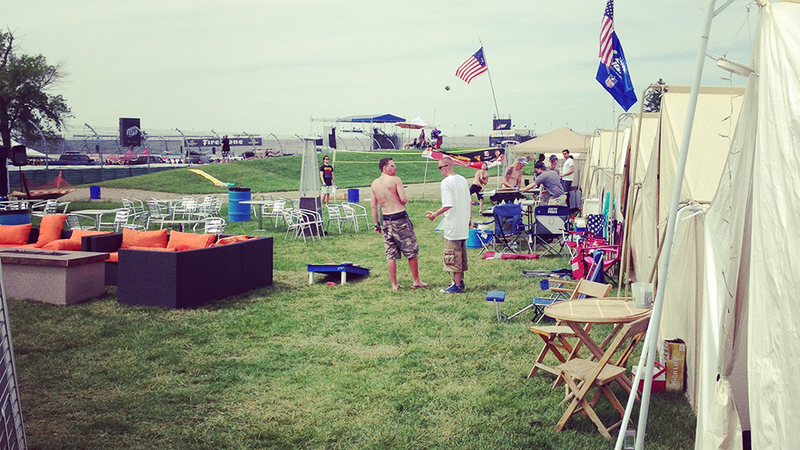 Illustration for article titled We go "glamping" at the Indy 500